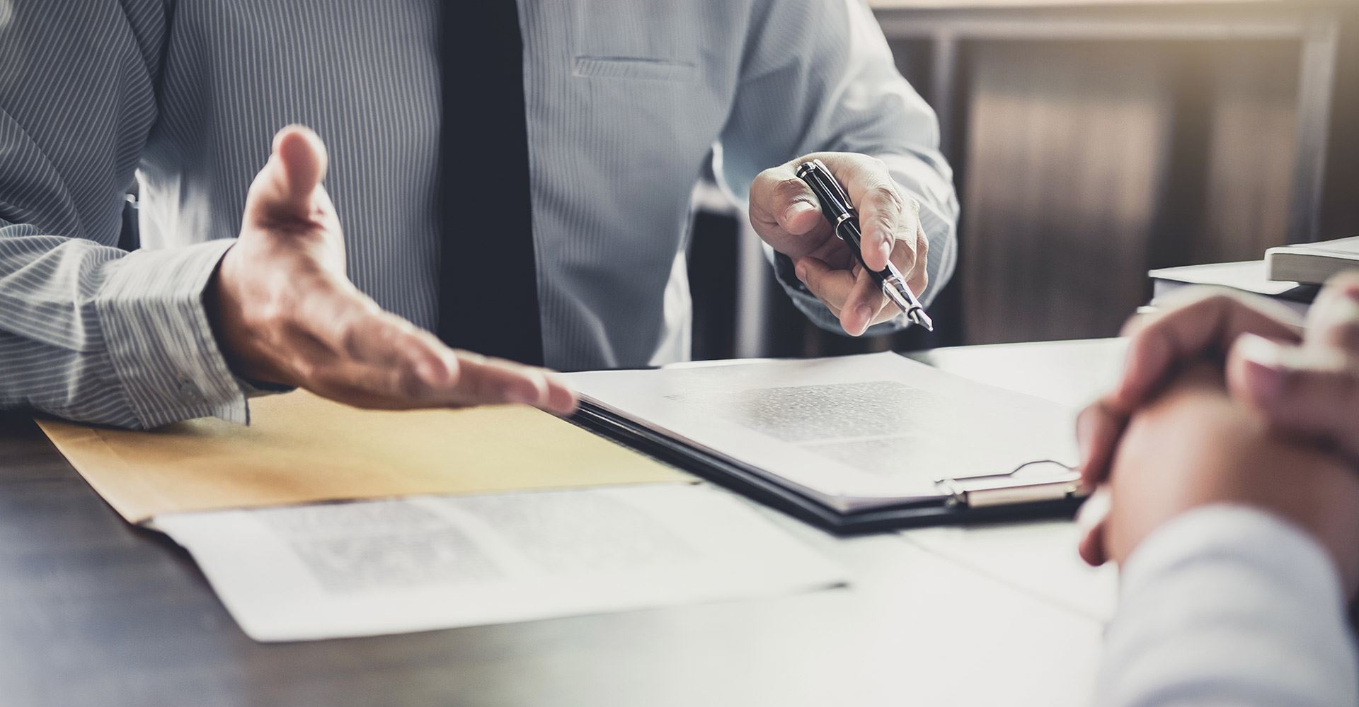 Two People Discussing