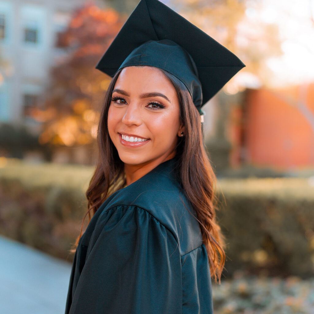 Woman in Graduation Gown