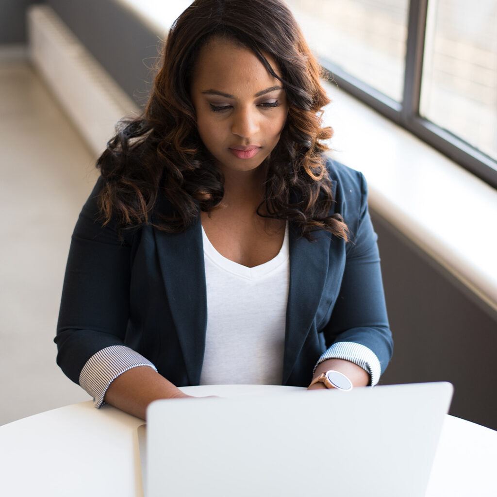 Woman on Computer