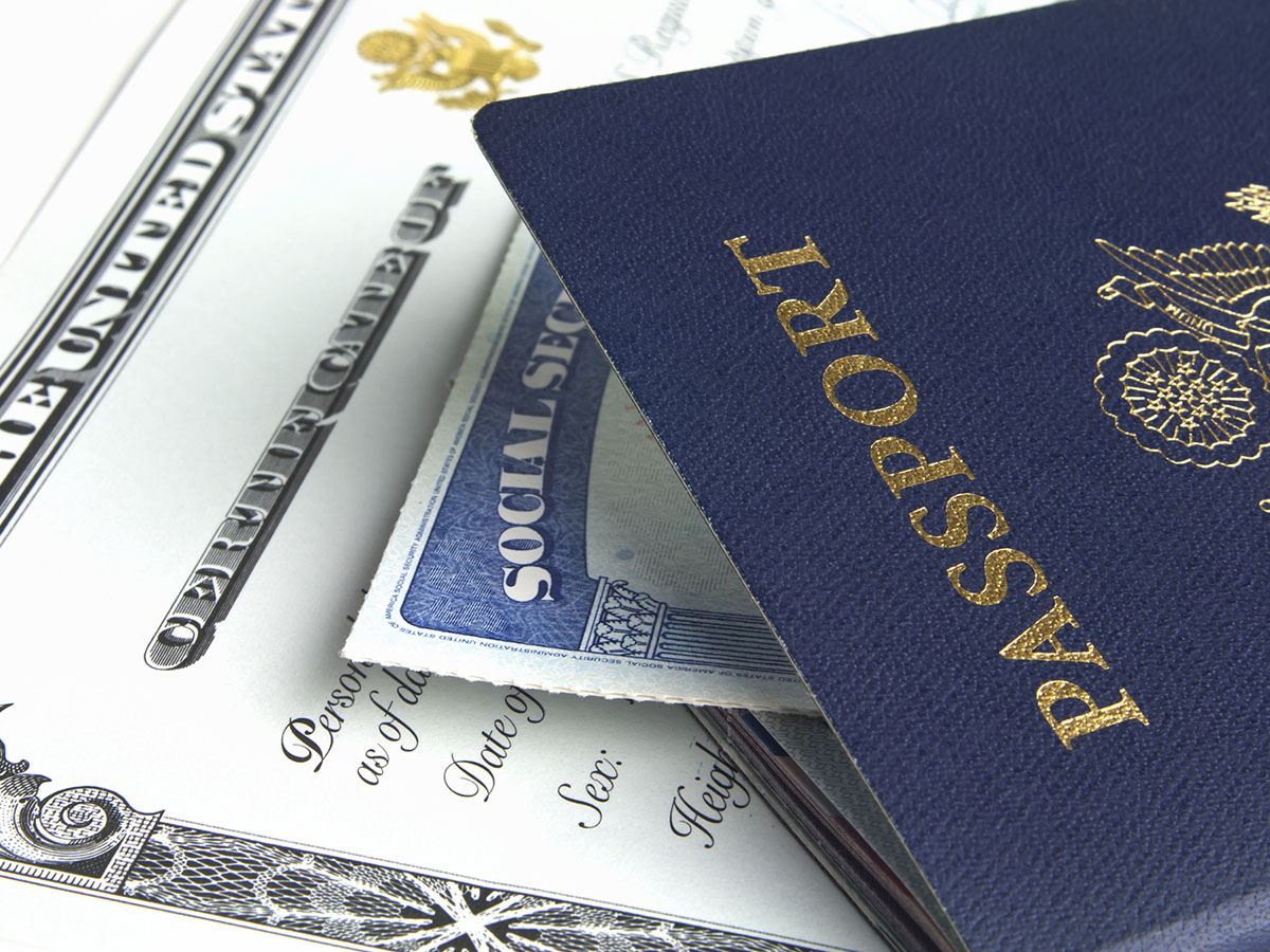 Passport and Social Security Card