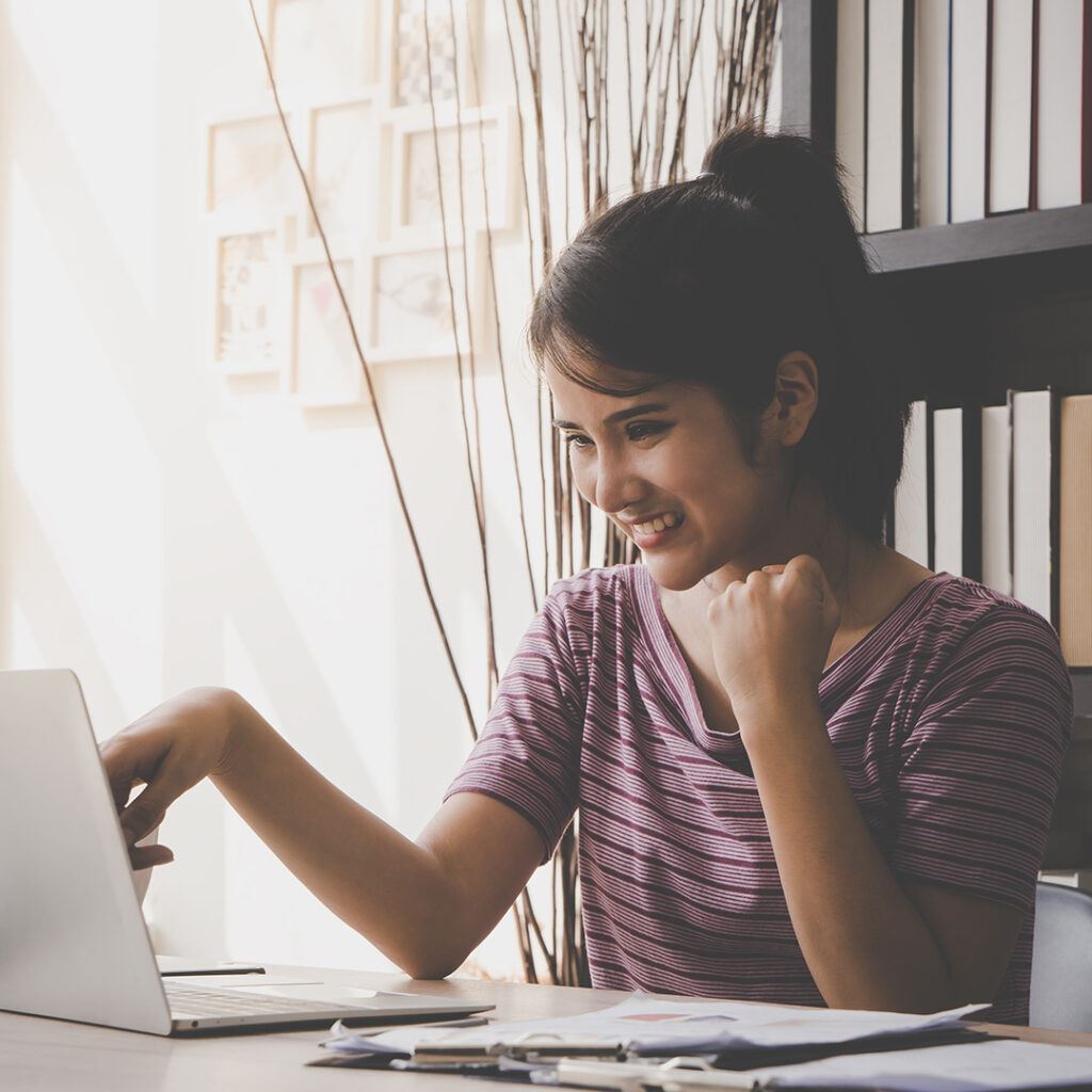 Woman on the Computer