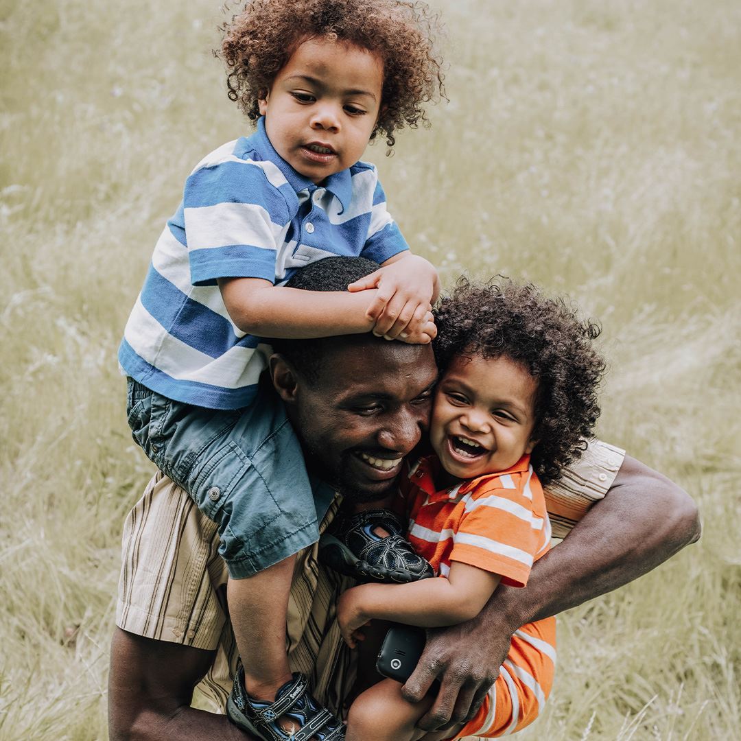 Father With Two Children