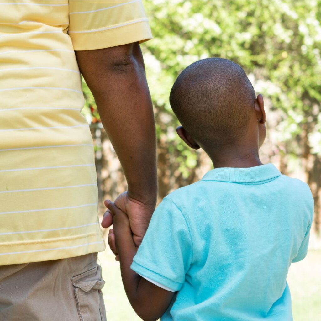 Father and Son Holding Hands